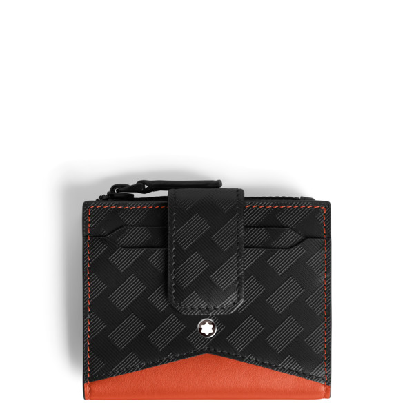  Montblanc - Minicartera Para 6 Tarjetas De Piel Extreme - Negro / Cayena - Piel - Mb199417 - Carteras 