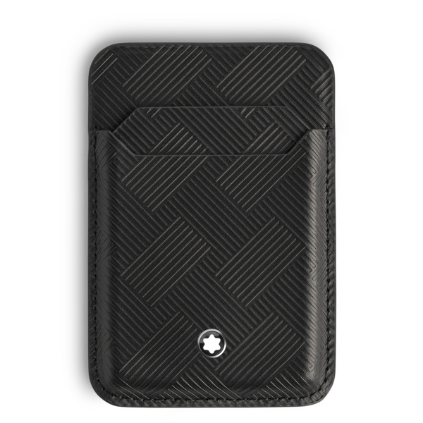  Montblanc - Tarjetero Para 2 Tarjetas De Crédito Para Iphone Con Magsafe De Piel Sartorial - Negro - Piel - Mb220292 - Portatarjetas 
