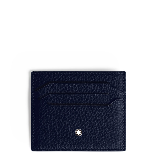  Montblanc - Tarjetero Para 6 Tarjetas De Piel Grain - Azul Medianoche - Piel - Mb220039 - Portatarjetas 