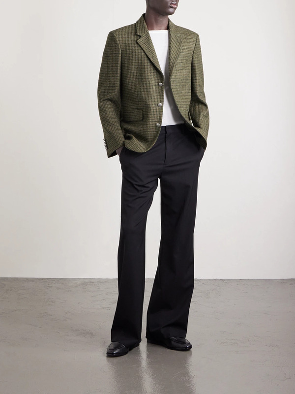  Bode - Morris Houndstooth Wool Suit Jacket - Men - Green - It 42 