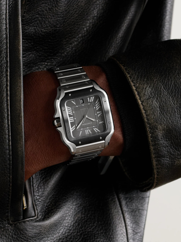  Cartier - Santos De Cartier Automatic 39.8mm Interchangeable Steel And Rubber Watch, Ref. No. Wssa0037 - Men - Black 