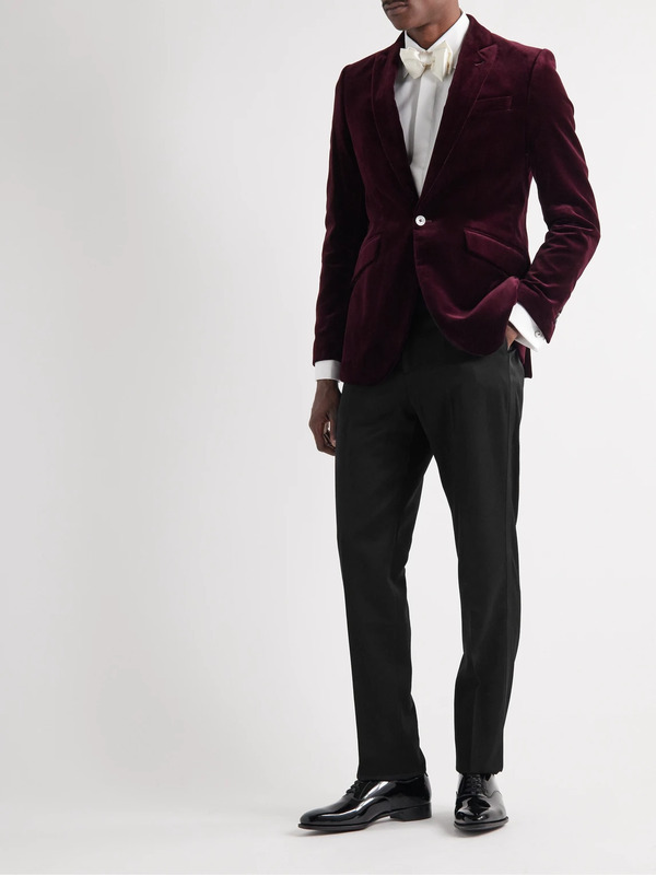  Favourbrook - Hampton Slim-fit Grosgrain-trimmed Wool-twill Tuxedo Trousers - Men - Black - Uk/us 40 