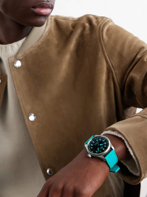  Iwc Schaffhausen - Mercedes-amg Petronas Formula One™ Team Pilot's Mark Xx Automatic 40mm Titanium And Rubber Watch, Ref. No. Iw328210 - Men - Blue 