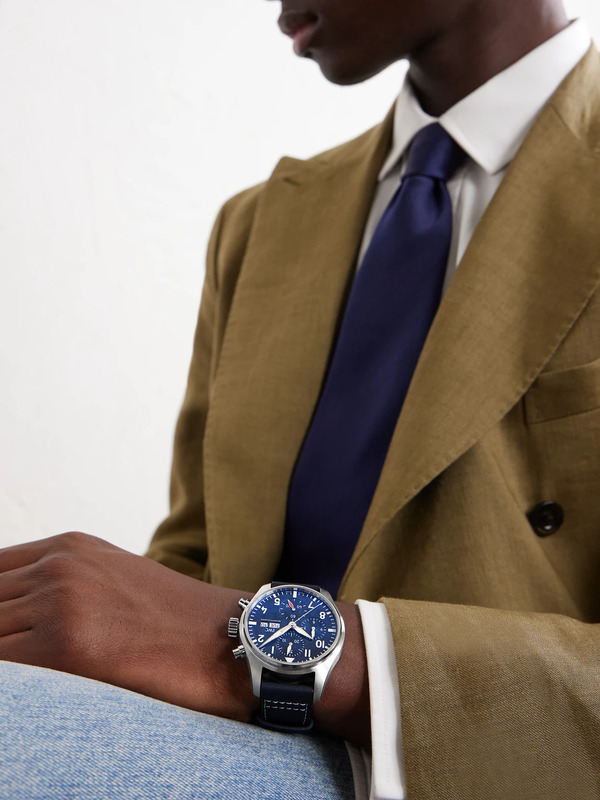  Iwc Schaffhausen - Pilot's Automatic Chronograph 41mm Stainless Steel And Leather Watch, Ref. No. Iw388101 - Men - Blue 