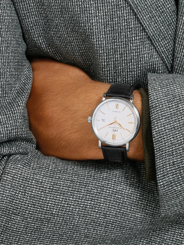  Iwc Schaffhausen - Portofino Automatic 40mm Stainless Steel And Alligator Watch, Ref. No. Iw356517 - Men - White 