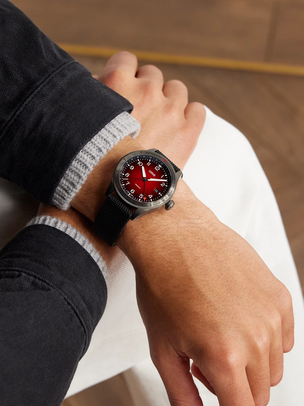  Oris - Propilot Gmt Automatic 41.5mm Pvd-coated Stainless Steel And Canvas Watch, Ref. No. 01 798 7773 4268-07 3 20 14glc - Men - Red 