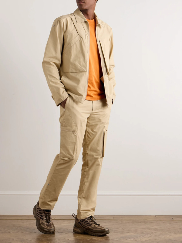  Saif Ud Deen - Holster Straight-leg Panelled Cotton-blend Canvas Cargo Trousers - Men - Neutrals - L 