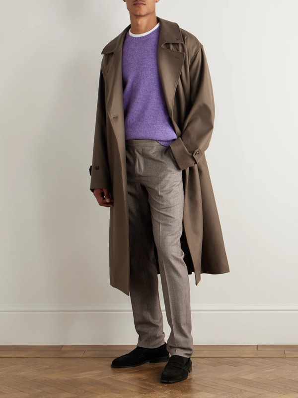  Sid Mashburn - Ghost Straight-leg Prince Of Wales Wool-hopsack Suit Trousers - Men - Brown - Uk/us 34 