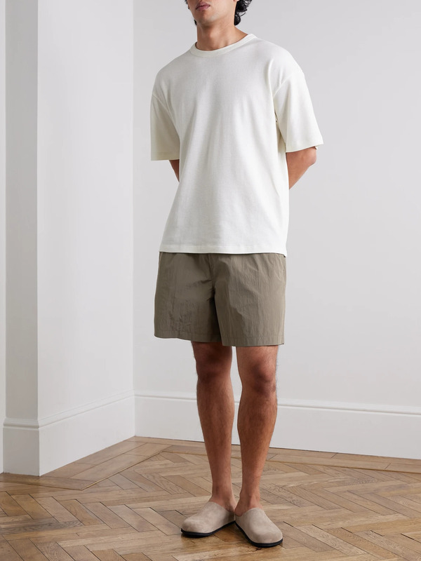  Ssam - Wide-leg Shell Shorts - Men - Green - L 
