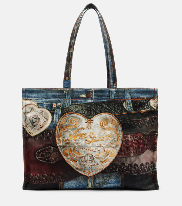  Acne Studios Acne Studios Bolso De Lona Grabada 