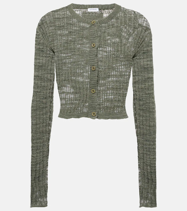  Acne Studios Acne Studios Cárdigan En Mezcla De Lino 