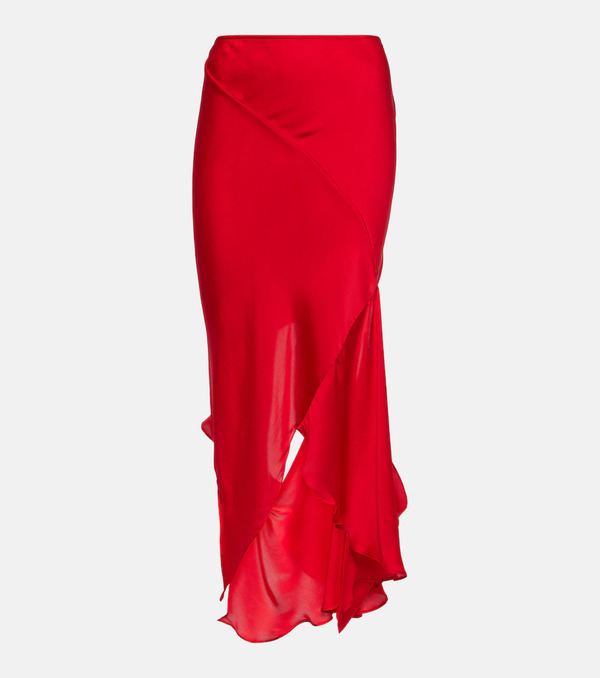  Acne Studios Acne Studios Falda Midi De Seda Deconstruida 
