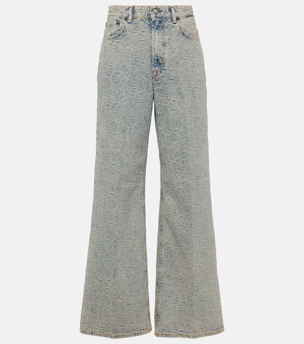  Acne Studios Acne Studios Jeans Anchos Monogram De Tiro Alto 