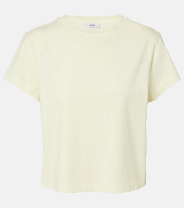  Agolde Agolde Camiseta Cropped Adine De Jersey De Algodón 
