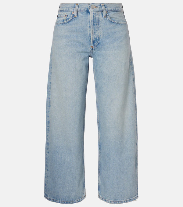  Agolde Agolde Jeans Anchos Cropped Arc De Tiro Medio 