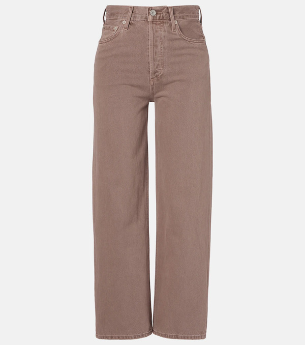  Agolde Agolde Jeans Anchos Ren Crop De Tiro Alto 