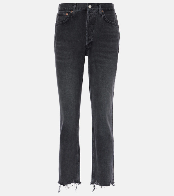  Agolde Agolde Jeans Rectos Cropped Riley De Tiro Alto 