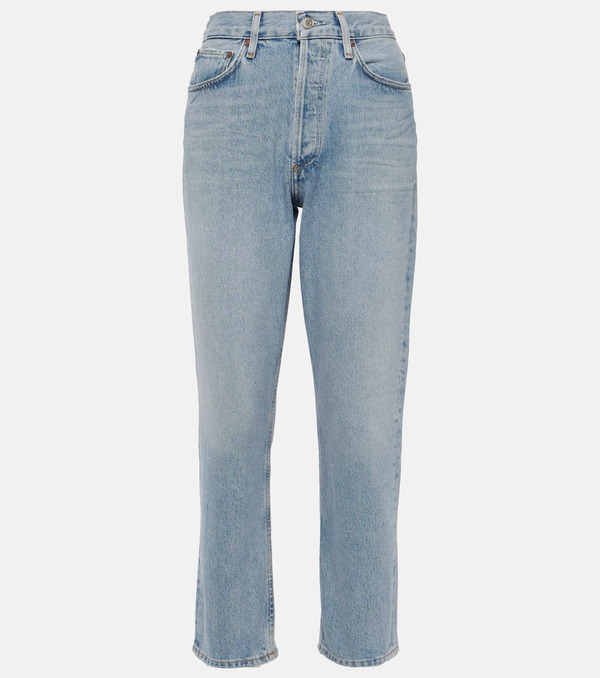  Agolde Agolde Jeans Rectos Riley De Tiro Alto Cropped 