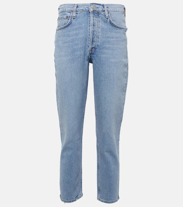  Agolde Agolde Jeans Slim Riley De Tiro Alto Cropped 