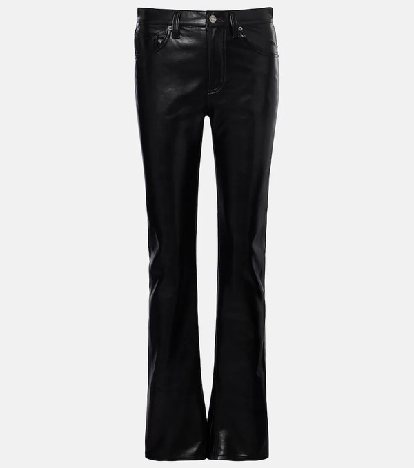  Agolde Agolde Pantalones Acampanados Kick Boot En Mezcla De Piel 