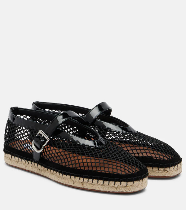  Alaia Alaïa Alpargatas Fishnet De Malla Con Piel 