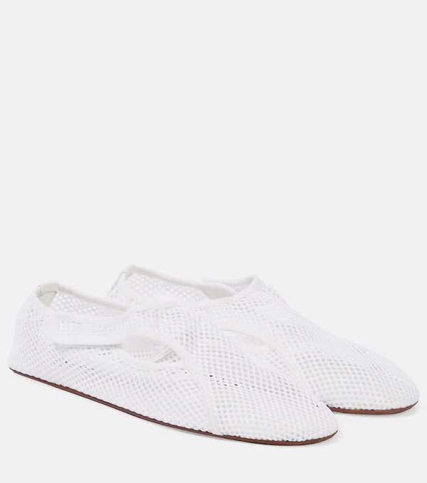  Alaia Alaïa Bailarinas Flex De Malla Con Piel 
