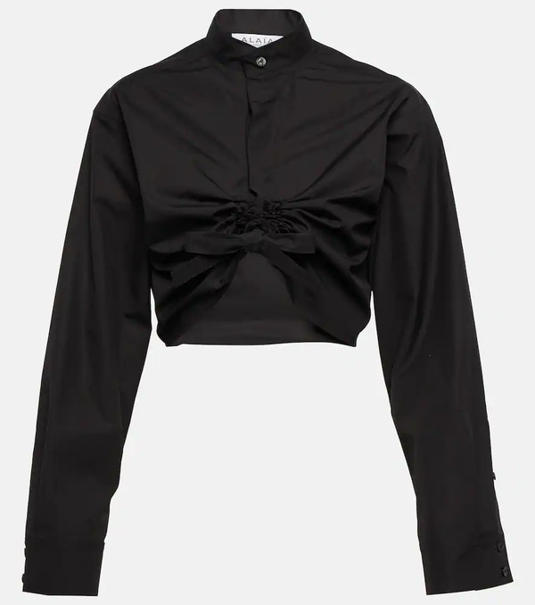  Alaia Alaïa Camisa De Algodón Cropped 