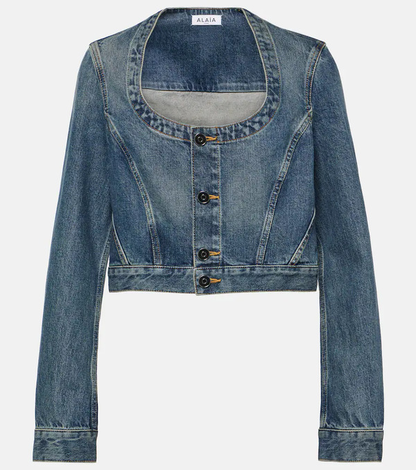  Alaia Alaïa Chaqueta Cropped De Denim 
