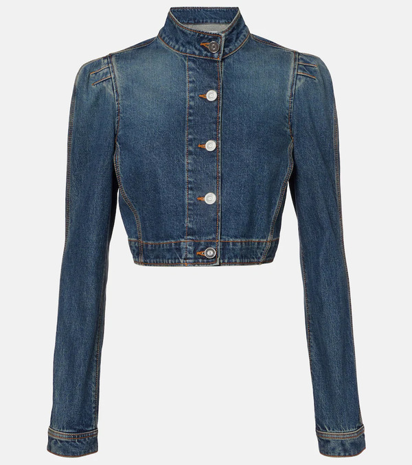  Alaia Alaïa Chaqueta Cropped De Denim 