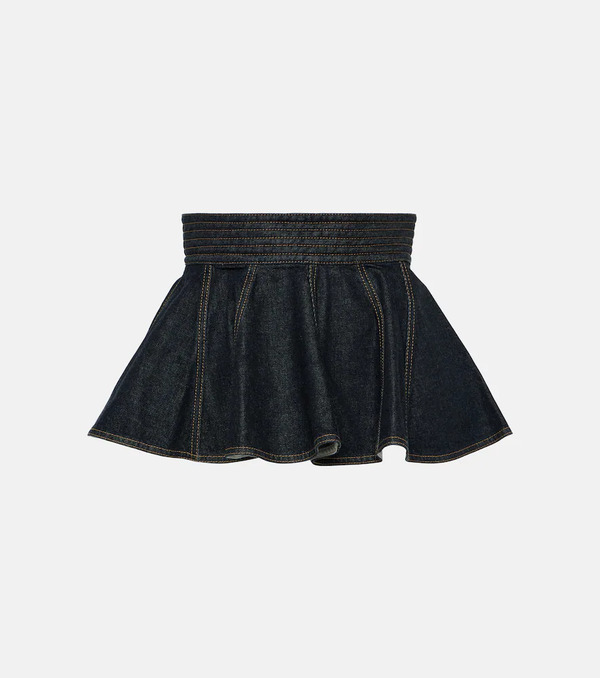  Alaia Alaïa Cinturón En Denim Con Peplum 