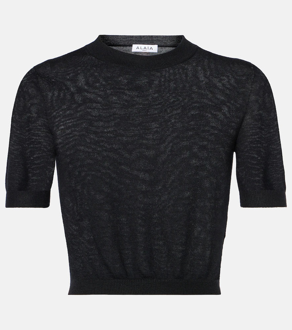  Alaia Alaïa Crop Top De Cachemir 
