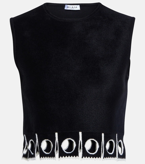  Alaia Alaïa Crop Top Sin Mangas 
