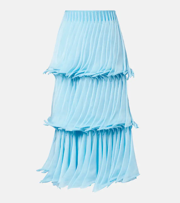  Alaia Alaïa Falda Larga Plisada A Capas 