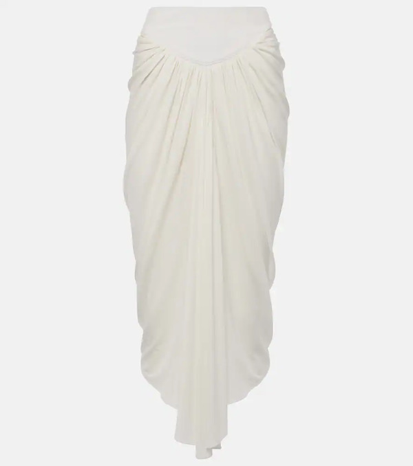  Alaia Alaïa Falda Midi Asimétrica Drapeada 