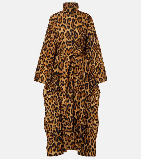  Alaia Alaïa Gabardina De Tafetán Estampada 