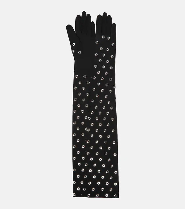  Alaia Alaïa Guantes De Jersey Con Ojales 