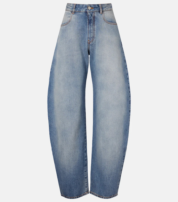  Alaia Alaïa Jeans Barrel Con Efecto Desgastado 