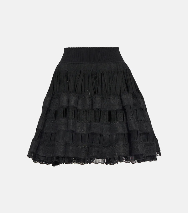  Alaia Alaïa Minifalda Crinoline Plisada 