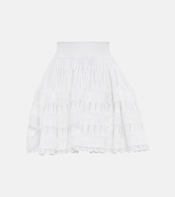  Alaia Alaïa Minifalda Crinoline Plisada 
