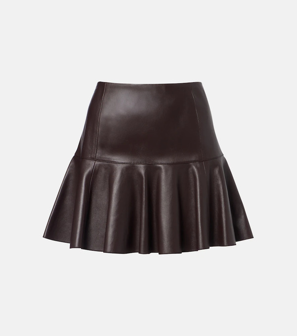  Alaia Alaïa Minifalda De Piel Plisada 