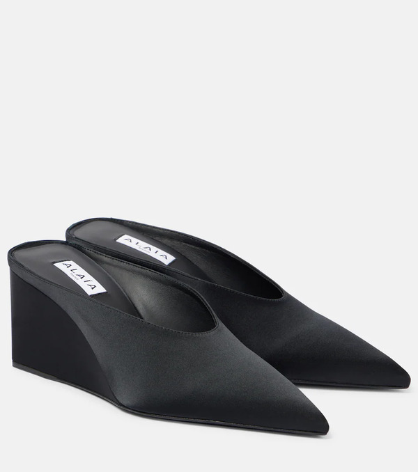  Alaia Alaïa Mules Con Cuña Cube 75 De Satén 