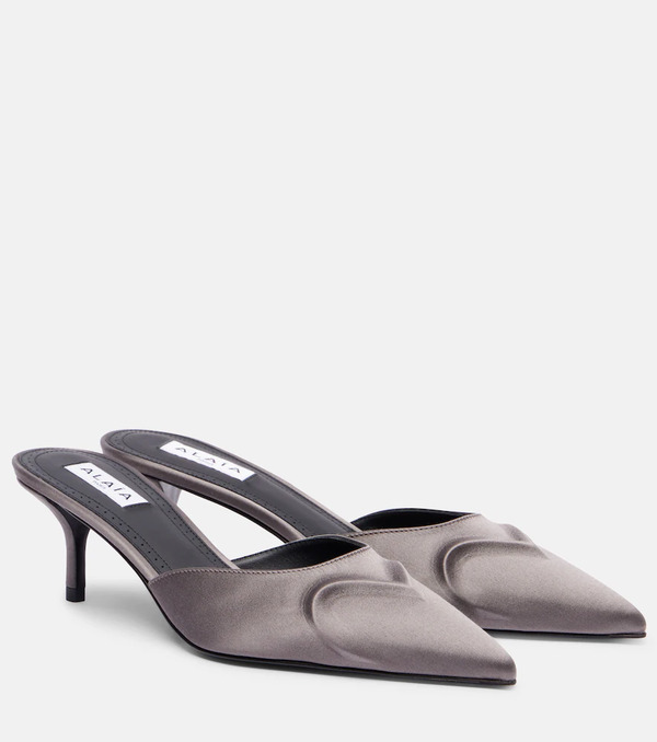  Alaia Alaïa Mules Le Cœur 3d 55 De Satén 