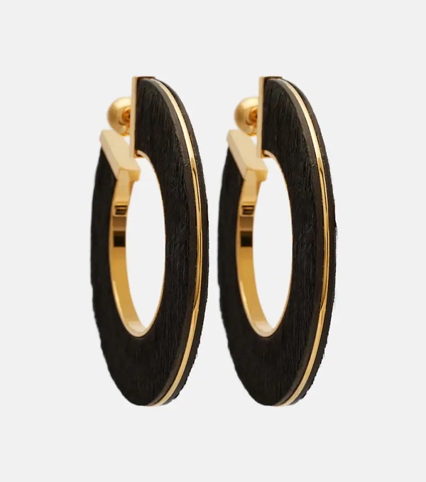  Alaia Alaïa Pendientes De Aro Blade Medium De Piel 
