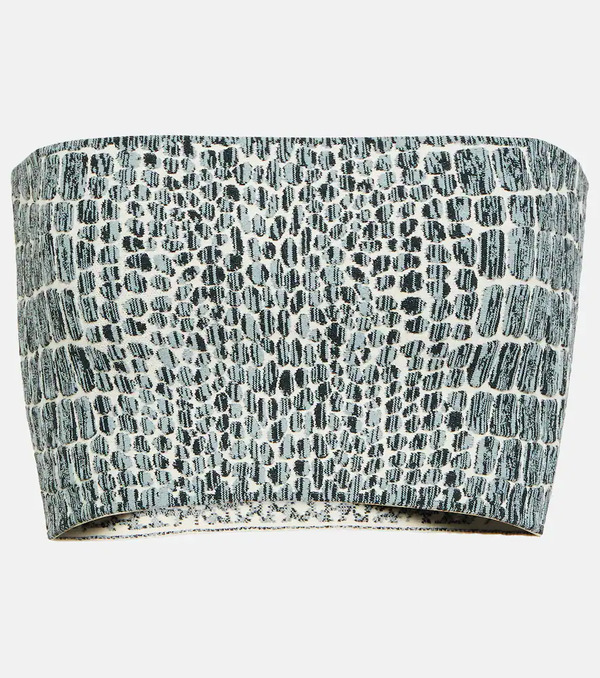  Alaia Alaïa Top Bandeau Efecto Cocodrilo 