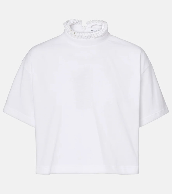  Alaia Alaïa Top Cropped De Jersey De Algodón 