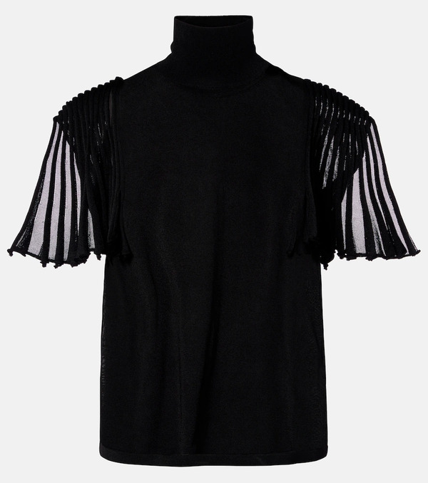  Alaia Alaïa Top De Cuello Alto Semitransparente 
