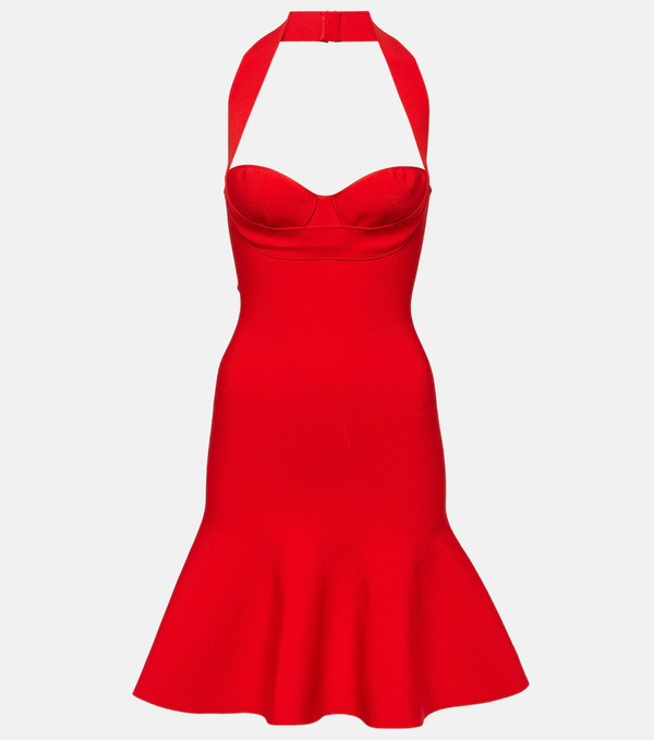  Alaia Alaïa Vestido Corto Acanalado 