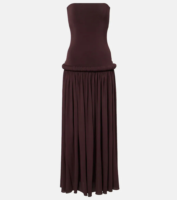  Alaia Alaïa Vestido Largo De Jersey Drapeado 