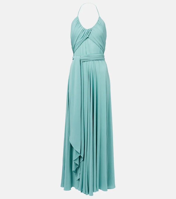  Alaia Alaïa Vestido Largo De Jersey Plisado 