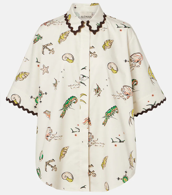  Alemais Alémais Camisa Oversized De Algodón Estampada 